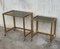 Italian Brass and Smoked Glass Nesting Tables, 1950s, Set of 2 10