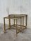 Italian Brass and Smoked Glass Nesting Tables, 1950s, Set of 2 2