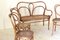 Antique Dining Chairs in the style of Thonet and Wackerlin & Co., Set of 5 2