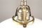 Antique Ceiling Lamp in Nickel Plated Brass with Opaline Glass Shade, Image 3