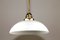 Antique Ceiling Lamp in Nickel Plated Brass with Opaline Glass Shade, Image 2