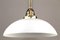 Antique Ceiling Lamp in Nickel Plated Brass with Opaline Glass Shade, Image 5