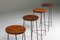 Teak and Iron Stools by Pierre Jeanneret, 1960s, Set of 4 3
