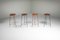 Teak and Iron Stools by Pierre Jeanneret, 1960s, Set of 4, Image 2