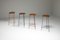 Teak and Iron Stools by Pierre Jeanneret, 1960s, Set of 4, Image 7