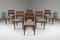 Stained Oak and Leather Armchairs by Christian Liaigre, 1999, Set of 6 5