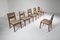 Stained Oak and Leather Armchairs by Christian Liaigre, 1999, Set of 6 2