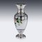 Antike chinesische Vase aus massivem Silber & Emaille aus 19. Jhdt. Von Bao Cheng, 1890er 11