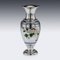 Antique 19th-Century Chinese Solid Silver & Enamel Vase by Bao Cheng, 1890s 9