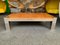 French Coffee Table with Wooden Cube and Metal Chrome, 1970s 5