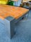 French Coffee Table with Wooden Cube and Metal Chrome, 1970s, Image 11