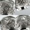 Antique 19th-Century Chinese Solid Silver Tea Cups & Saucers from Nam-Hing, Set of 3 2