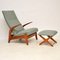 Rock ‘n’ Rest Armchair & Stool by Rolf Rastad & Adolf Relling for Gimson & Slater, 1960s, Set of 2 1