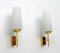 Mid-Century Modern Italian Brass and Opal Glass Sconces from Stilnovo, 1950s, Set of 2, Image 1