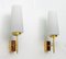 Mid-Century Modern Italian Brass and Opal Glass Sconces from Stilnovo, 1950s, Set of 2, Image 5