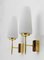 Mid-Century Modern Italian Brass and Opal Glass Sconces from Stilnovo, 1950s, Set of 2 6