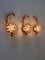 Chandeliers Fleur Iris en Verre Cristal & Laiton de Palwa, 1960s, Set de 3 10