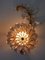 Apliques en forma de flor de latón y cristal iridiscente de Palwa, años 60. Juego de 3, Imagen 6