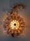 Apliques en forma de flor de latón y cristal iridiscente de Palwa, años 60. Juego de 3, Imagen 4