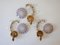 Iridescent Crystal Glass & Brass Flower Sconces from Palwa, 1960s, Set of 3 18