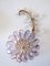 Apliques en forma de flor de latón y cristal iridiscente de Palwa, años 60. Juego de 3, Imagen 5