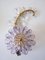 Apliques en forma de flor de latón y cristal iridiscente de Palwa, años 60. Juego de 3, Imagen 3