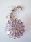 Apliques en forma de flor de latón y cristal iridiscente de Palwa, años 60. Juego de 3, Imagen 7