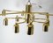 Brass Sciolari Style Chandelier, 1970s 2