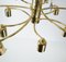 Brass Sciolari Style Chandelier, 1970s 6