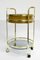 Glass and Brass Bar Trolley, 1980s, Image 1