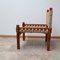 Mid-Century Teak and Banana Leaf Cord Armchair, Image 5