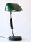 Bauhaus Banker's Table Lamp With Original Green Glass, 1930s 3