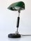Bauhaus Banker's Table Lamp With Original Green Glass, 1930s 9