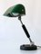 Bauhaus Banker's Table Lamp With Original Green Glass, 1930s 11