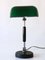 Bauhaus Banker's Table Lamp With Original Green Glass, 1930s 5