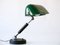 Bauhaus Banker's Table Lamp With Original Green Glass, 1930s 2