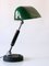 Bauhaus Banker's Table Lamp With Original Green Glass, 1930s 1