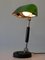 Lampe de Bureau de Banquier Bauhaus avec Verre Vert Originale, 1930s 10