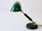 Bauhaus Banker's Table Lamp With Original Green Glass, 1930s 14