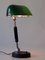 Lampe de Bureau de Banquier Bauhaus avec Verre Vert Originale, 1930s 4
