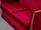 Rotes dänisches Vintage Velour Knole Sofa 12