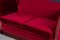 Vintage Danish Red Velour Knole Sofa 17