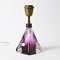 Mid-Century Purple Glass Table Lamp from Val Saint Lambert, 1950s 5