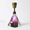 Mid-Century Purple Glass Table Lamp from Val Saint Lambert, 1950s, Image 5