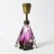 Mid-Century Purple Glass Table Lamp from Val Saint Lambert, 1950s 3