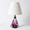 Lampe de Bureau Mid-Century en Verre Violet de Val Saint Lambert, 1950s 1