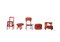 Chinese Stools – Made in China, Copied by the Dutch 2007, Red from Studio Wieki Somers, Set of 5 1