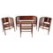 Wooden Sofa, Chairs & Stool Set by Marcel Kammerer for Gebruder Thonet, 1910s, Set of 4 1