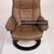 Poltrona e sgabello Mayfair in pelle marrone di Stressless, set di 2, Immagine 5