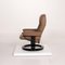 Brown Leather Mayfair Armchair & Stool from Stressless, Set of 2 13